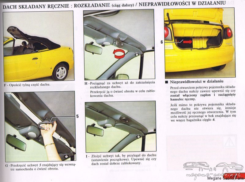 Ręczne Otwieranie Dachu | Renault Megane Cabrio Fans