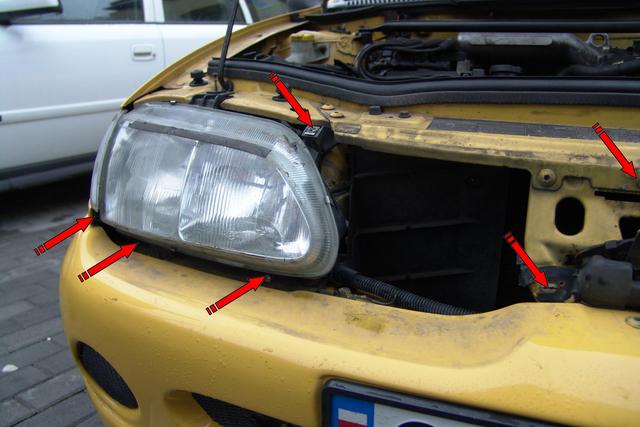 Wymiana lamp przednich na soczewkowe Megane Ph1 Renault